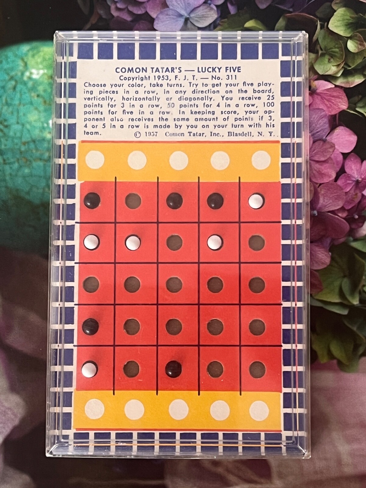 Dexterity Puzzle Game Vtg Comon Tatars Lucky Five 1953 #311 Family Fun EUC S1