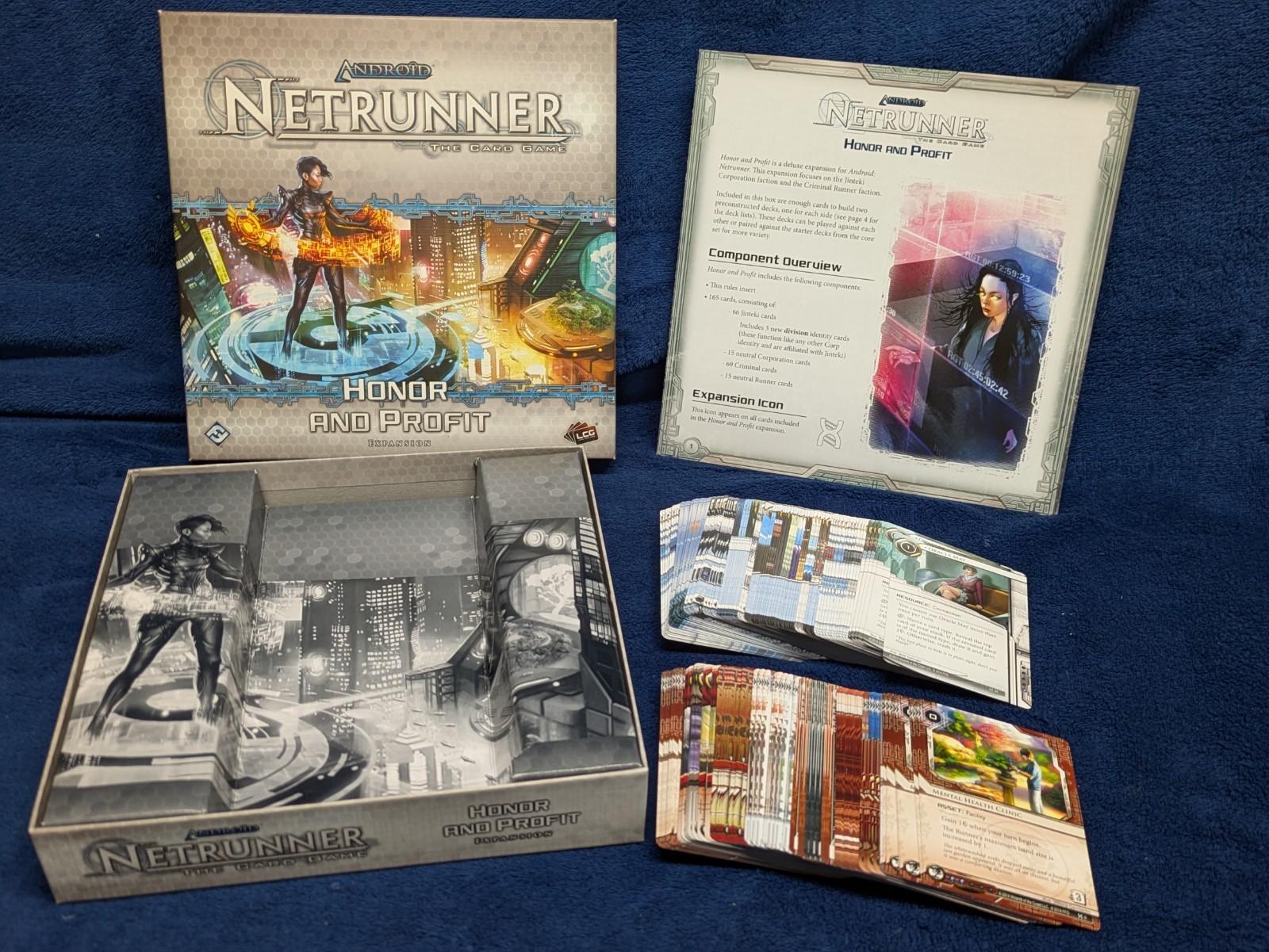 FFG Android Netrunner LCG Honor & Profit Deluxe Expansion COMPLETE in Box