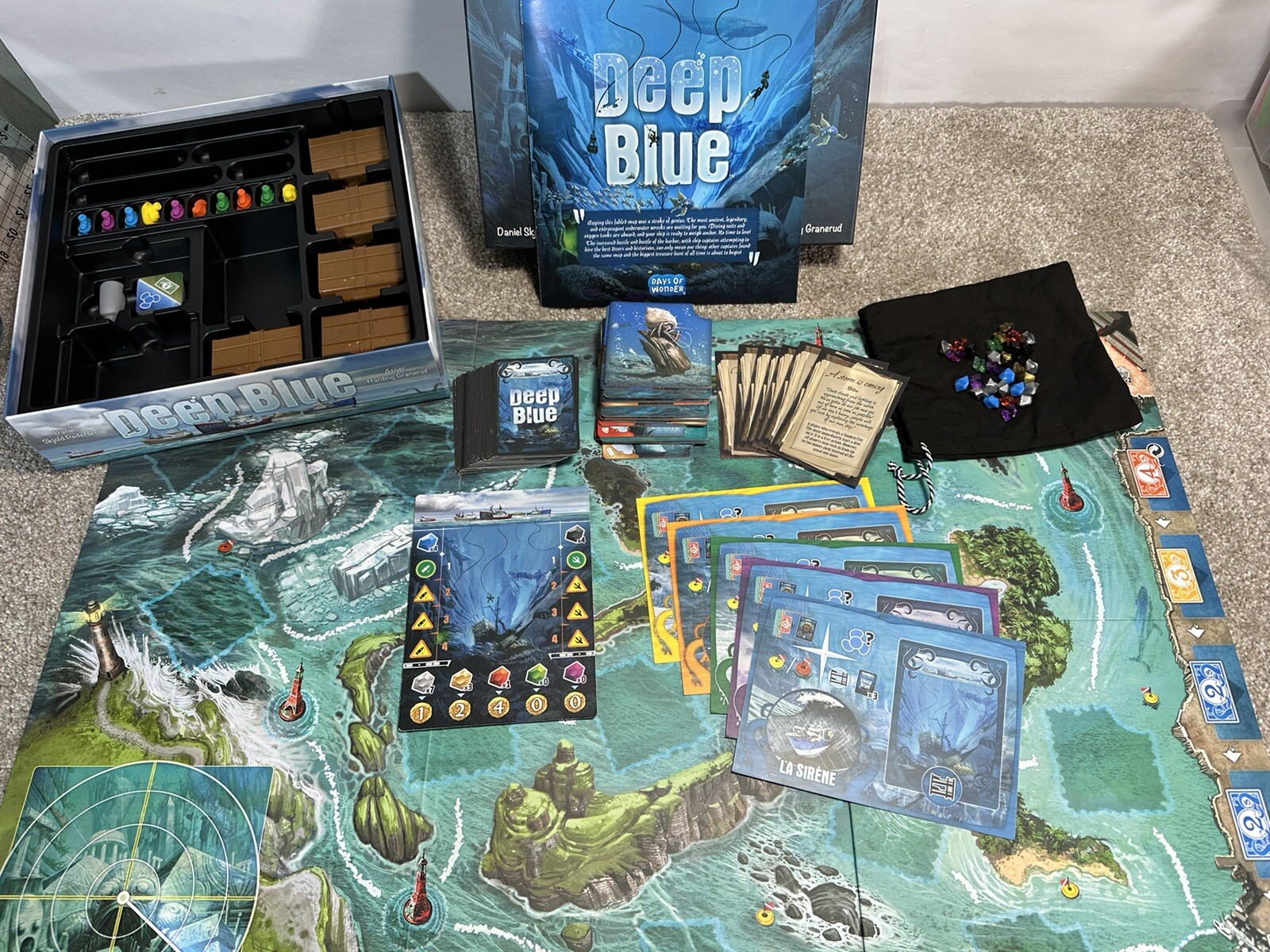 2019 Deep Blue Board Game Days of Wonder Asger Harding Granerud *100% Complete*