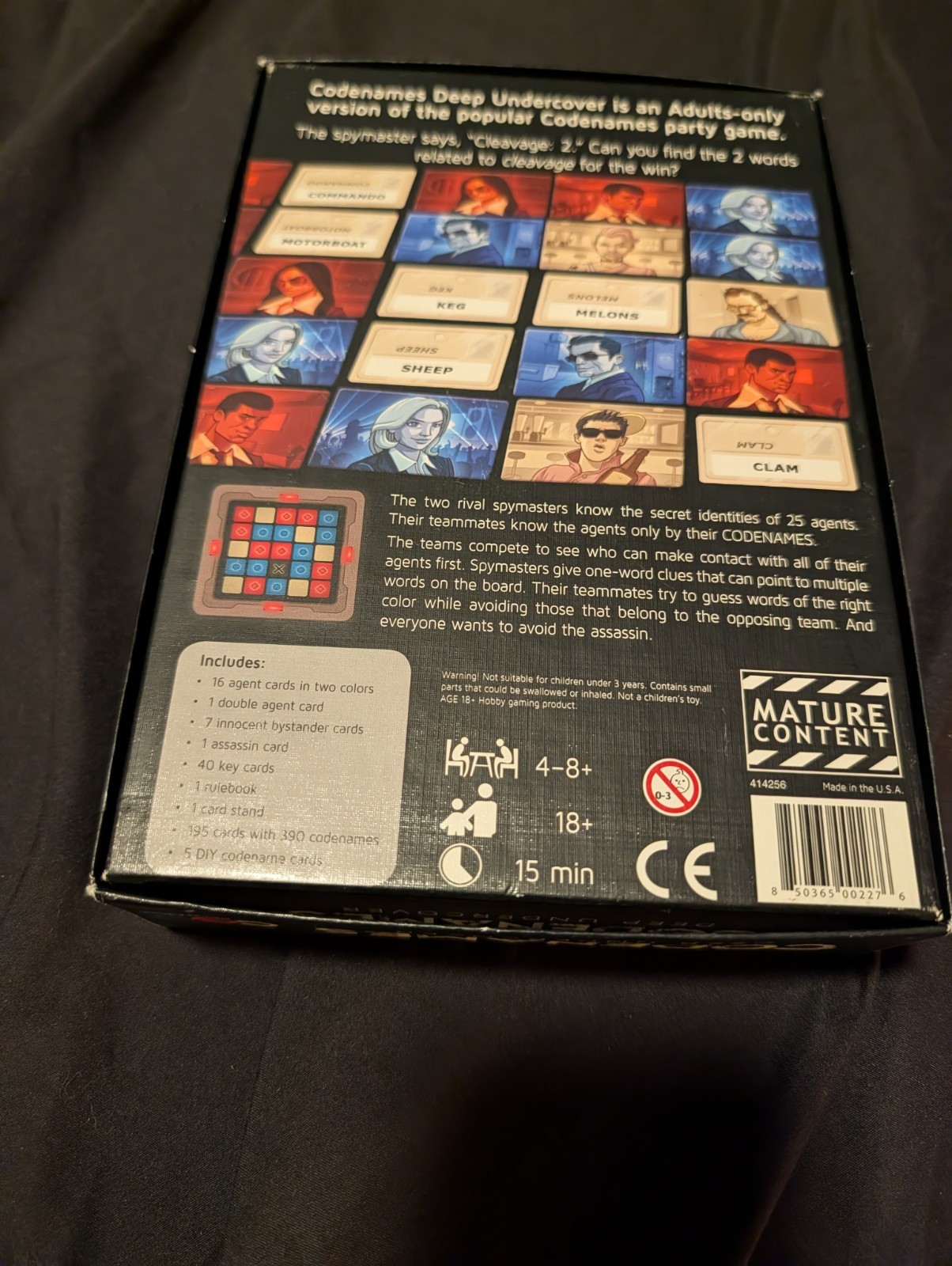 Codenames: Deep Undercover 2.0 Adult Spy Word Board Game 18+ Rare Hard To Find