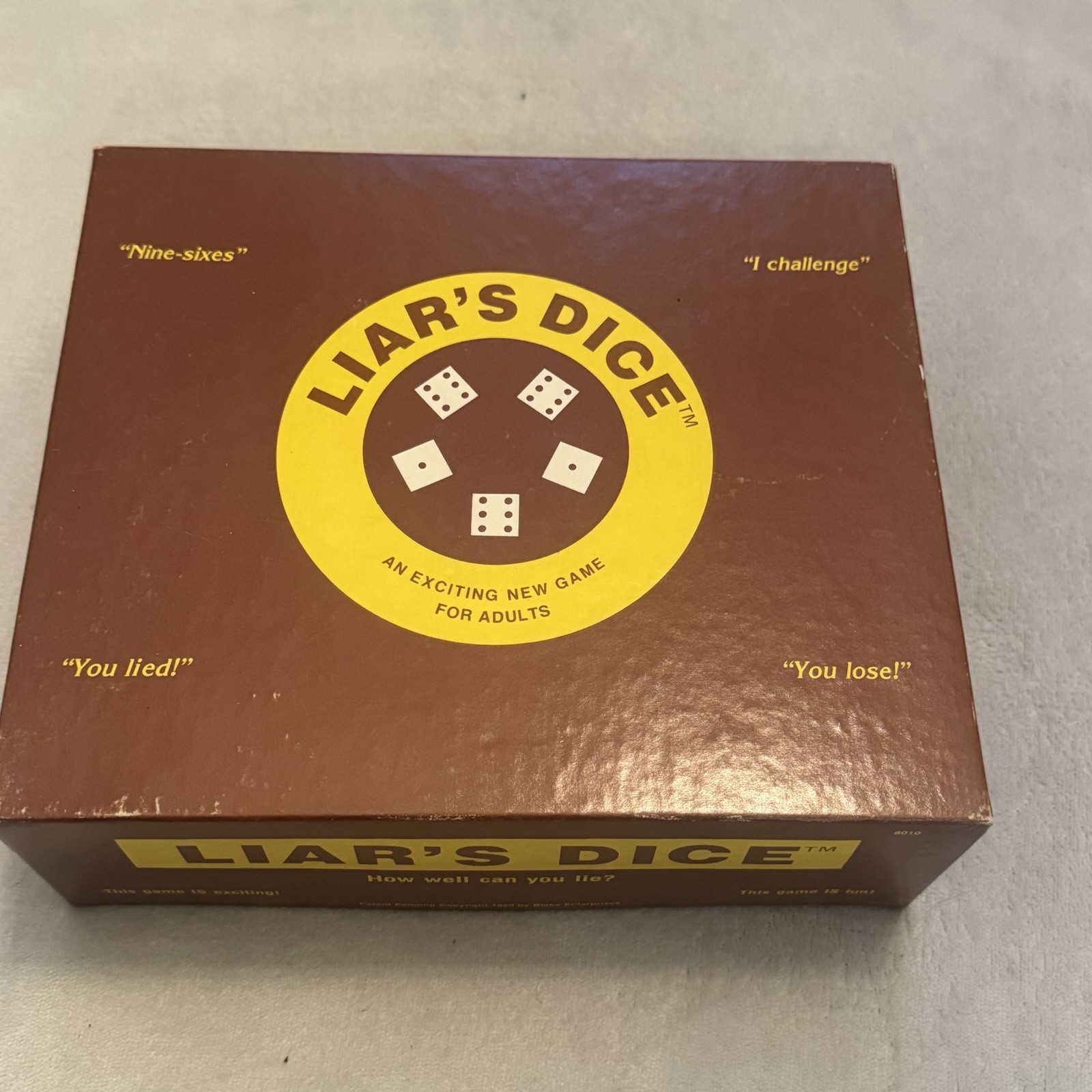 Vintage 1980 Liar’s Dice Blake Enterprises Game Unused Complete w Box