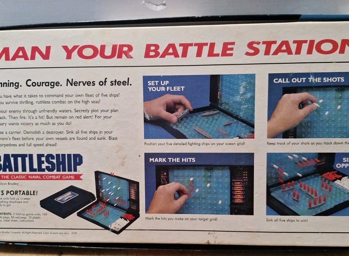 VINTAGE Battleship Milton Bradley 1990 War Classic Board Game. Complete!