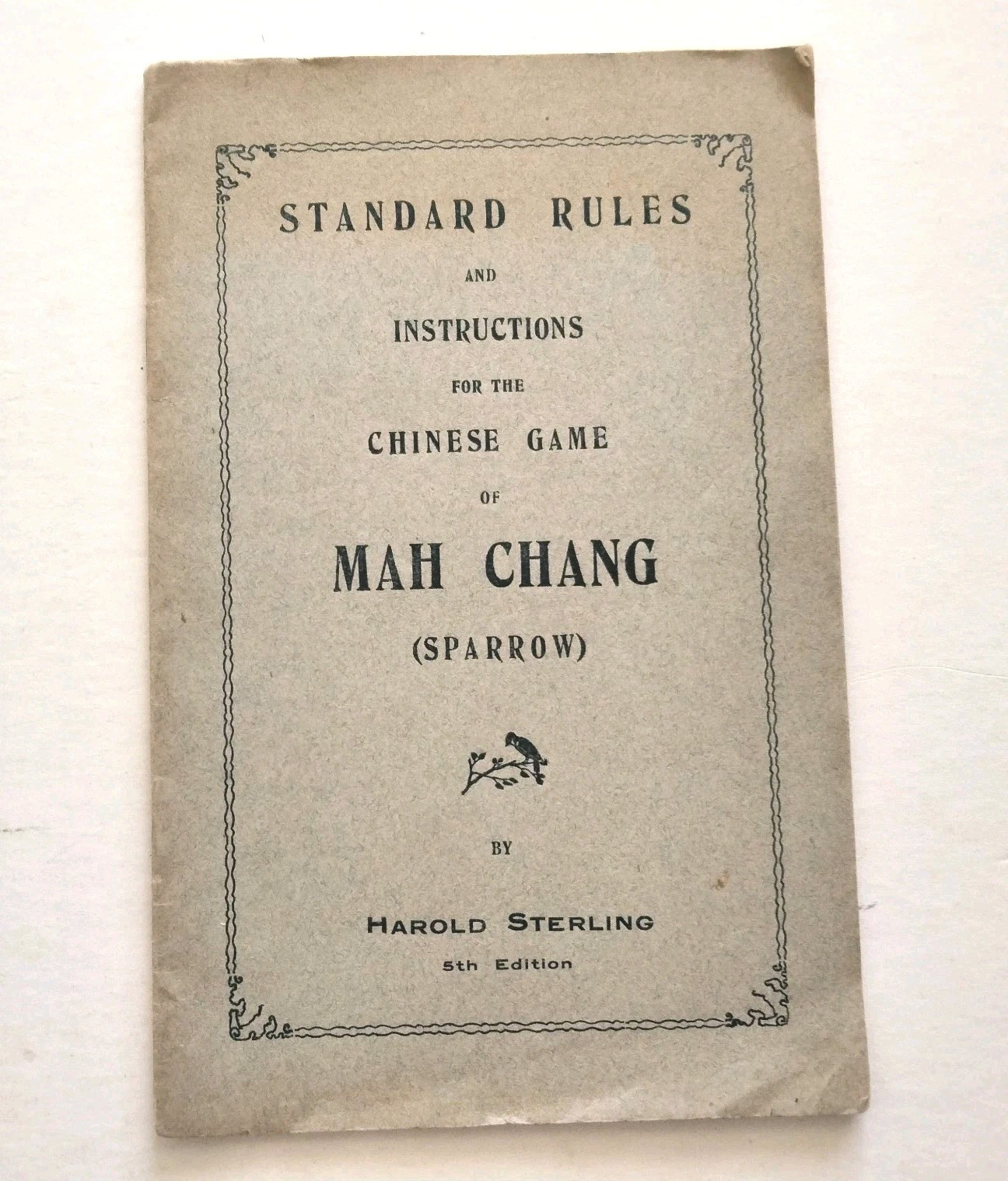 1920s Rules Directions Mah Jong Mah Jongg Mah Chang Manual Harold Sterling