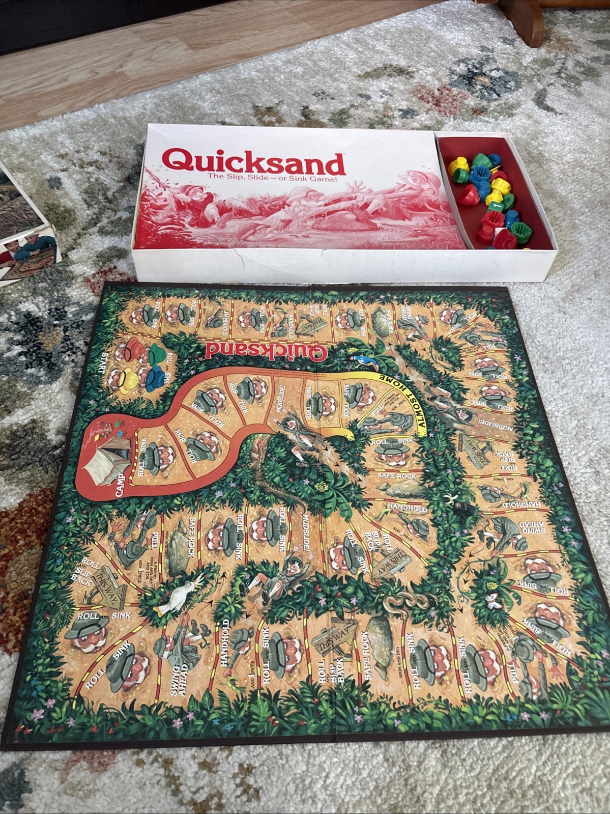 Quicksand The Slip, Slide or Sink Board Game Parker Brothers VTG 1989 Complete