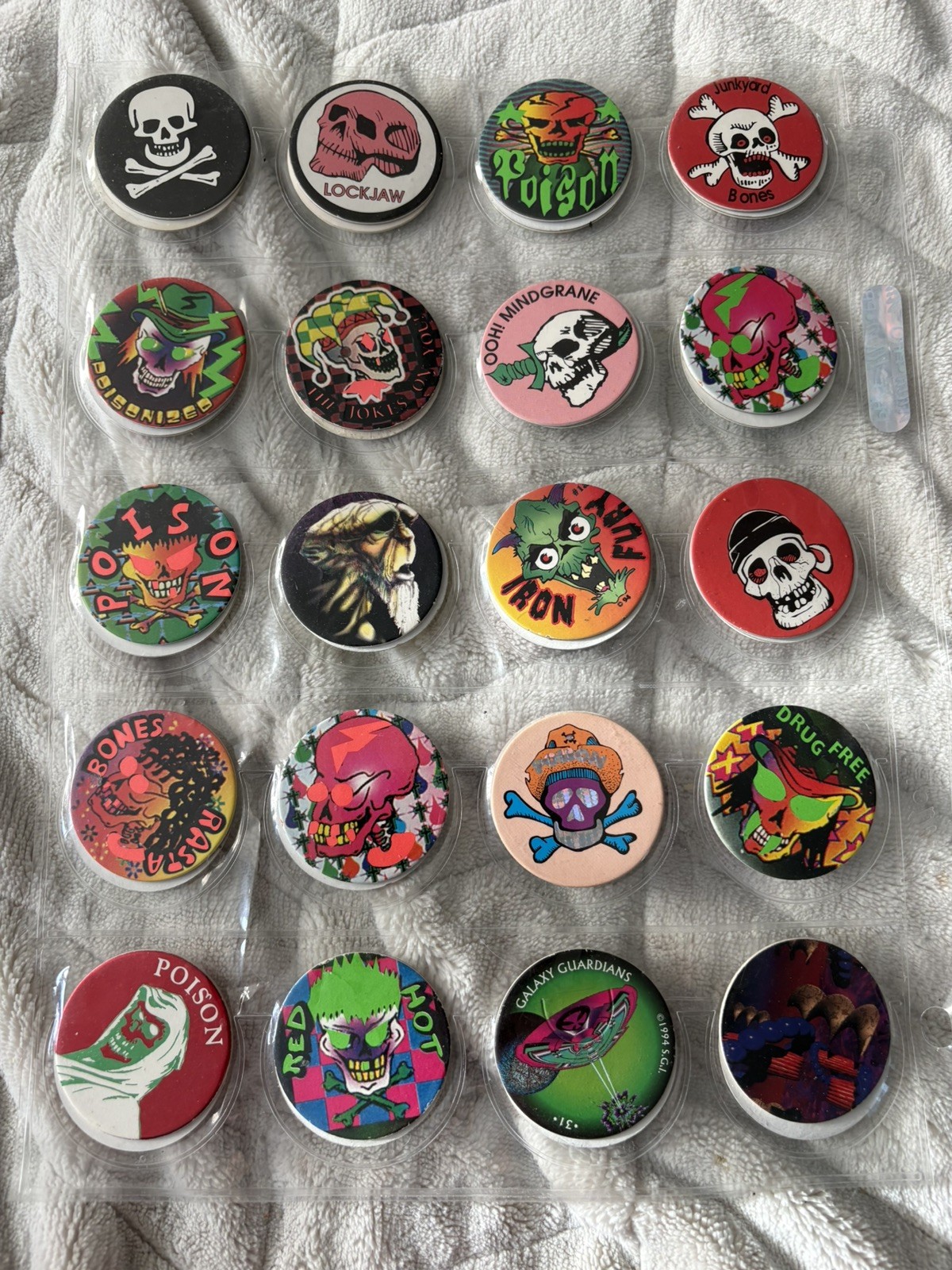 Big POG Assortment 196 Pogs Rare 8 Ball Blade Religious Paychadelic Poison