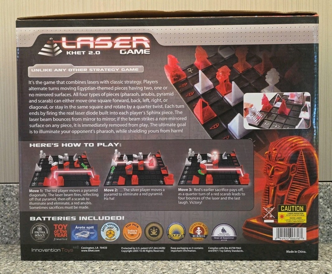 Laser Khet 2.0 Game Classic Strategy Innovention Toys New Batteries Complete