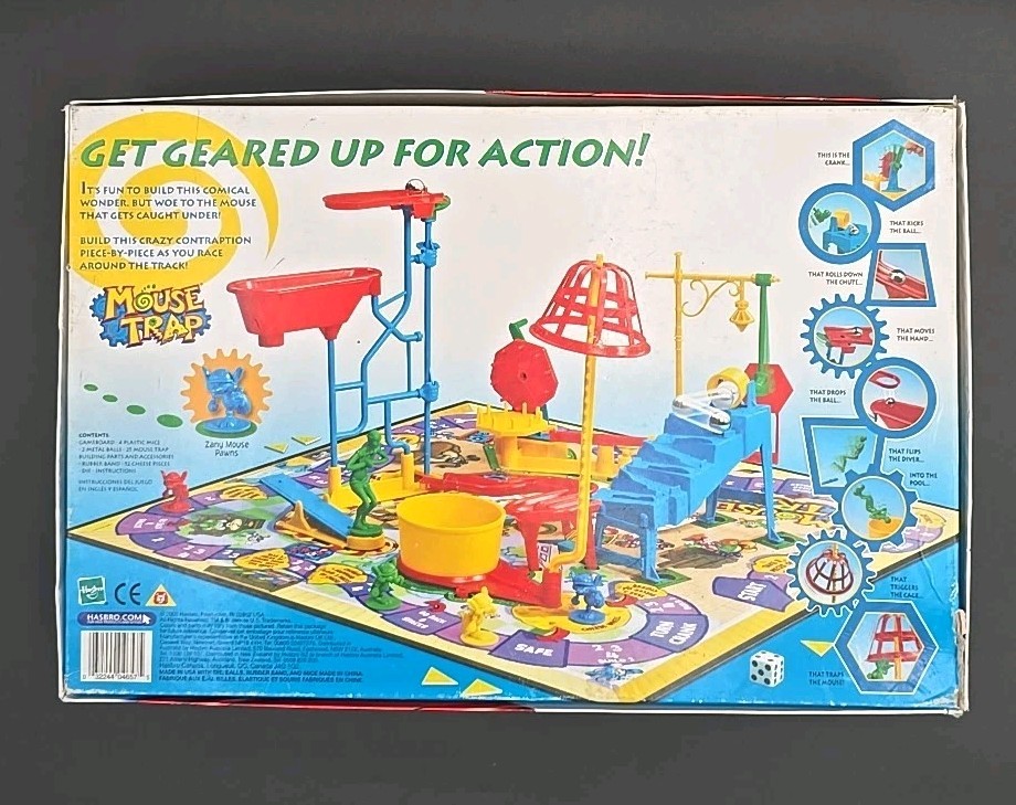Vintage – MOUSE TRAP 100% COMPLETE – 2005 Board Game – Milton Bradley No 4657
