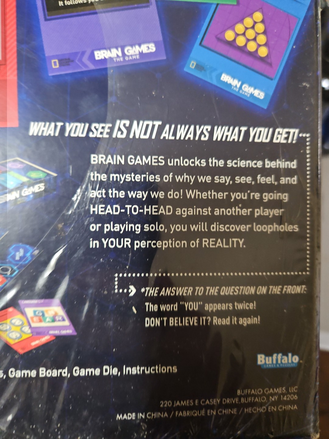 Brain Games The Game NatGeo TV Show Board Game 2015 Open Box Never Played
