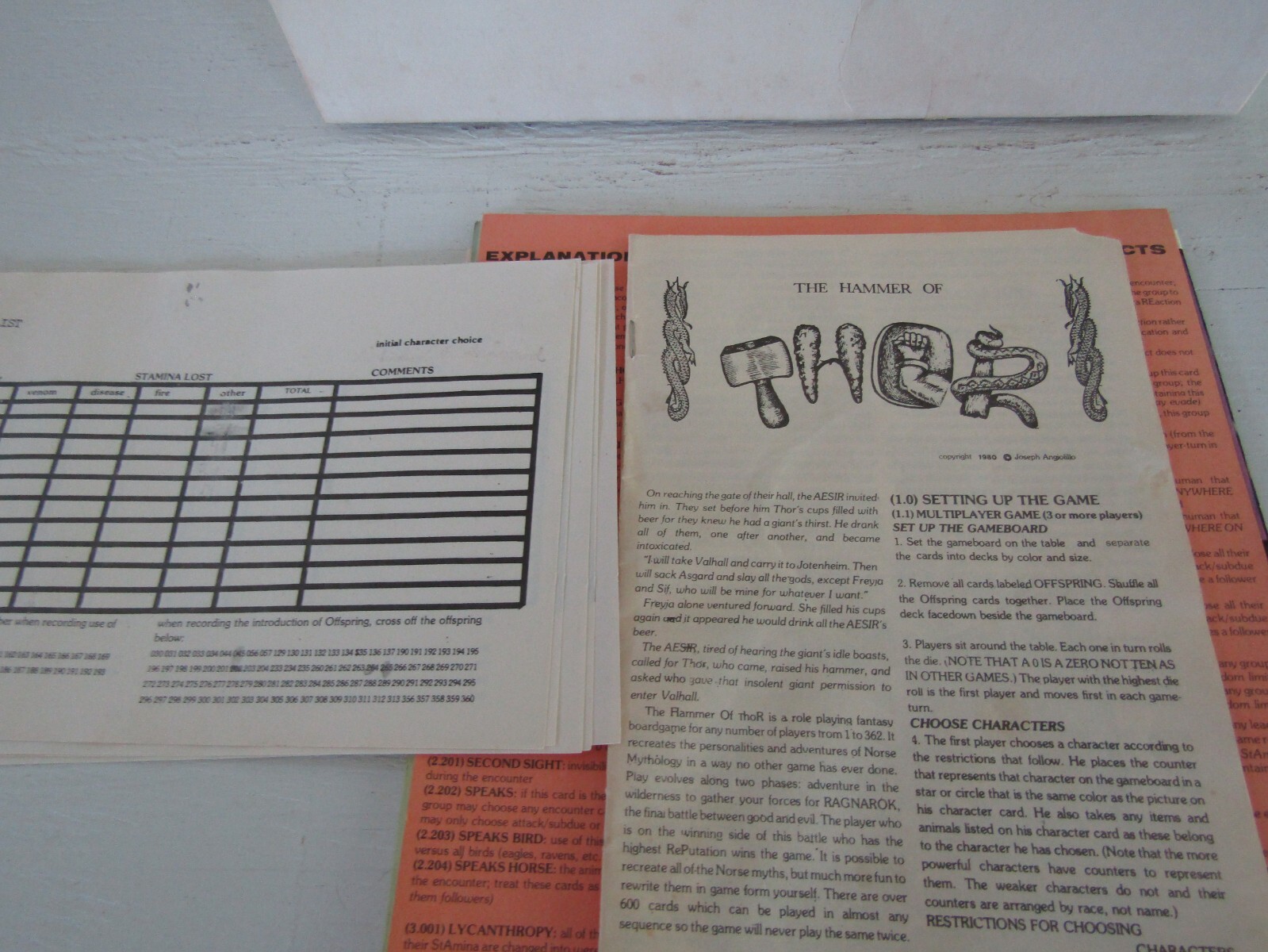 Vintage 1980 Gameshop The Hammer of Thor- The game of Norse Mythology