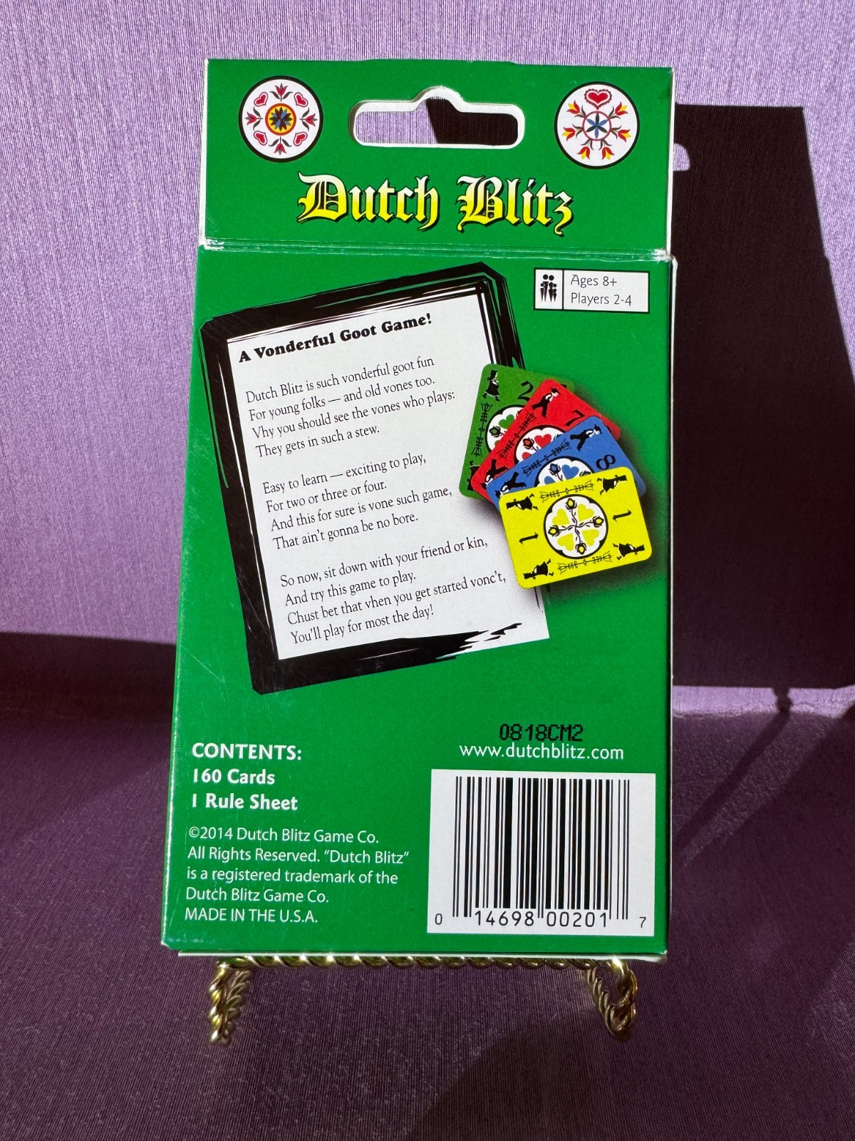 Dutch Blitz Original Card Game set for up to 4 Players Family Party Fun