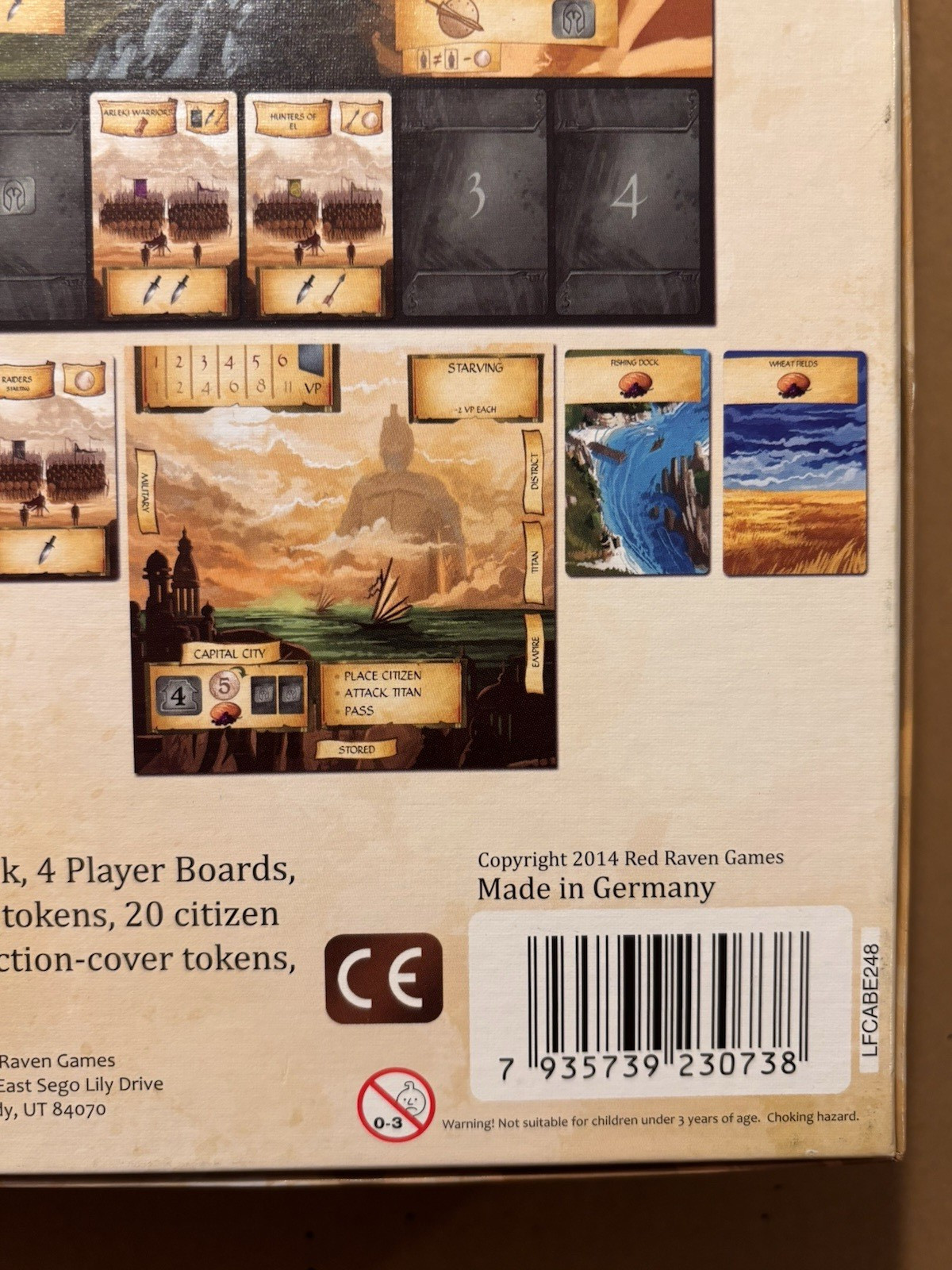 2014 Red Raven Games The Ancient World Board Game – Complete – Made in Germany