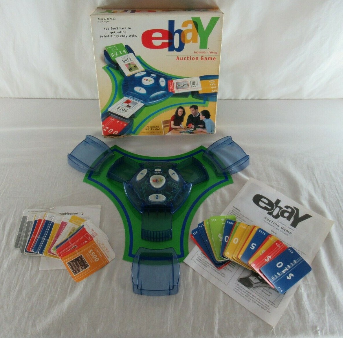 eBay Auction Electronic Board Game Hasbro 2001 Vintage 100% COMPLETE WORKS