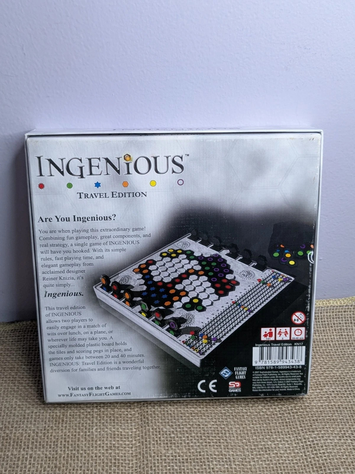 Ingenious Travel Edition COMPLETE Fantasy Flight 2007 Strategy 2 Player EUC