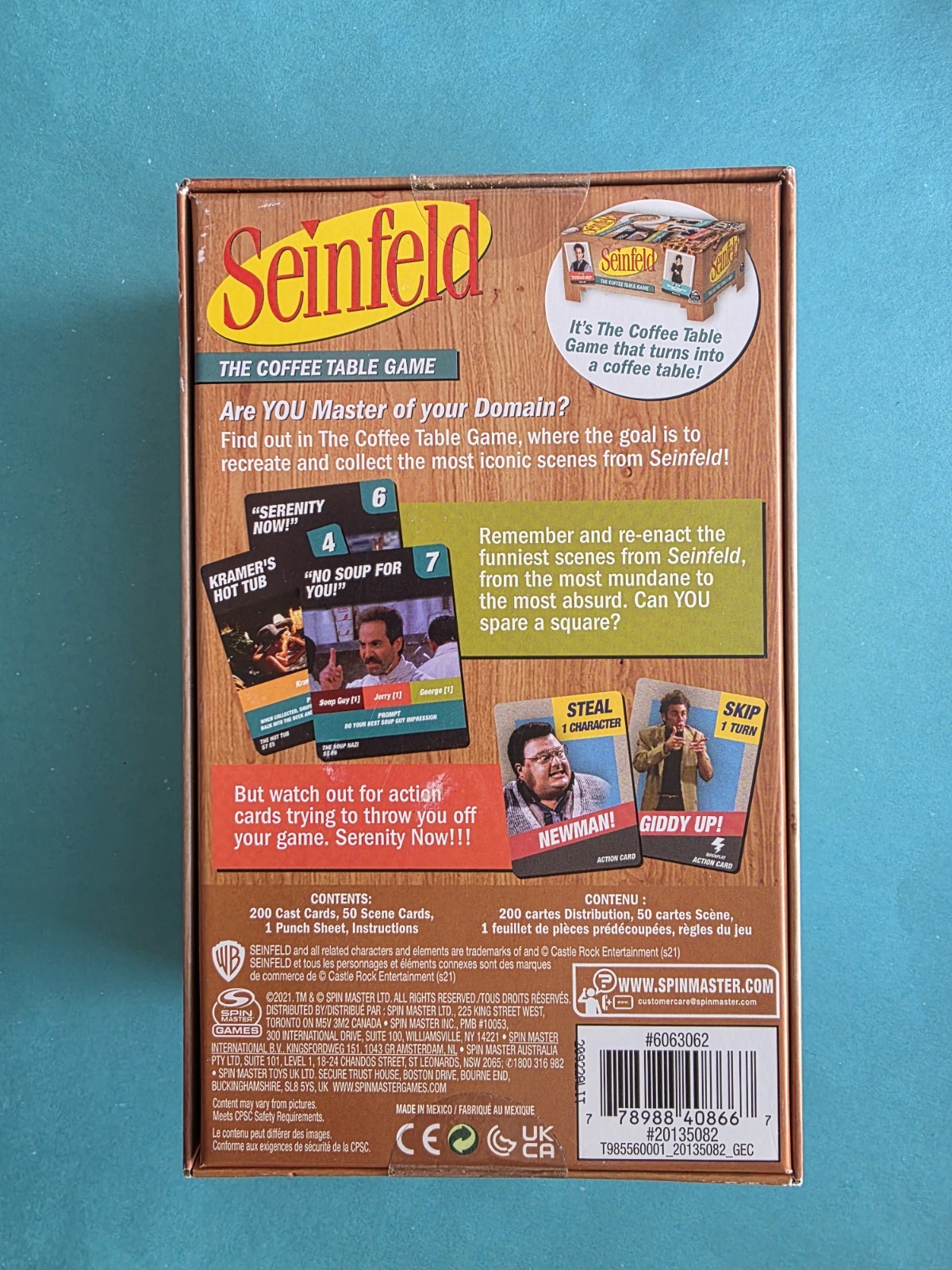 Seinfeld Coffee Table Game Spin Master Sealed Jerry Elaine Benes Television Show