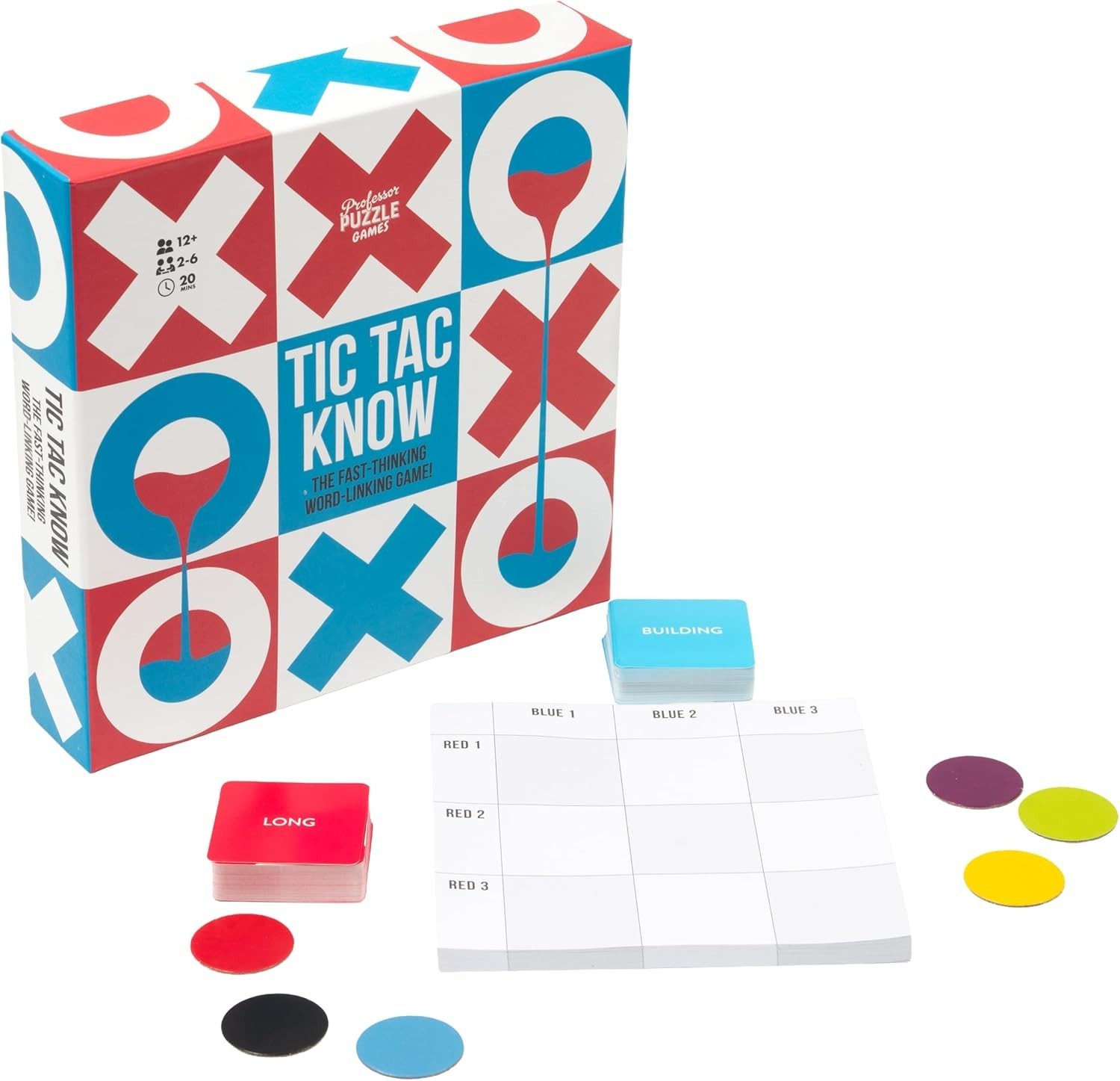 NEW Professor Puzzle Tic Tac Know Party Game Fast Word Game 2–6 Players
