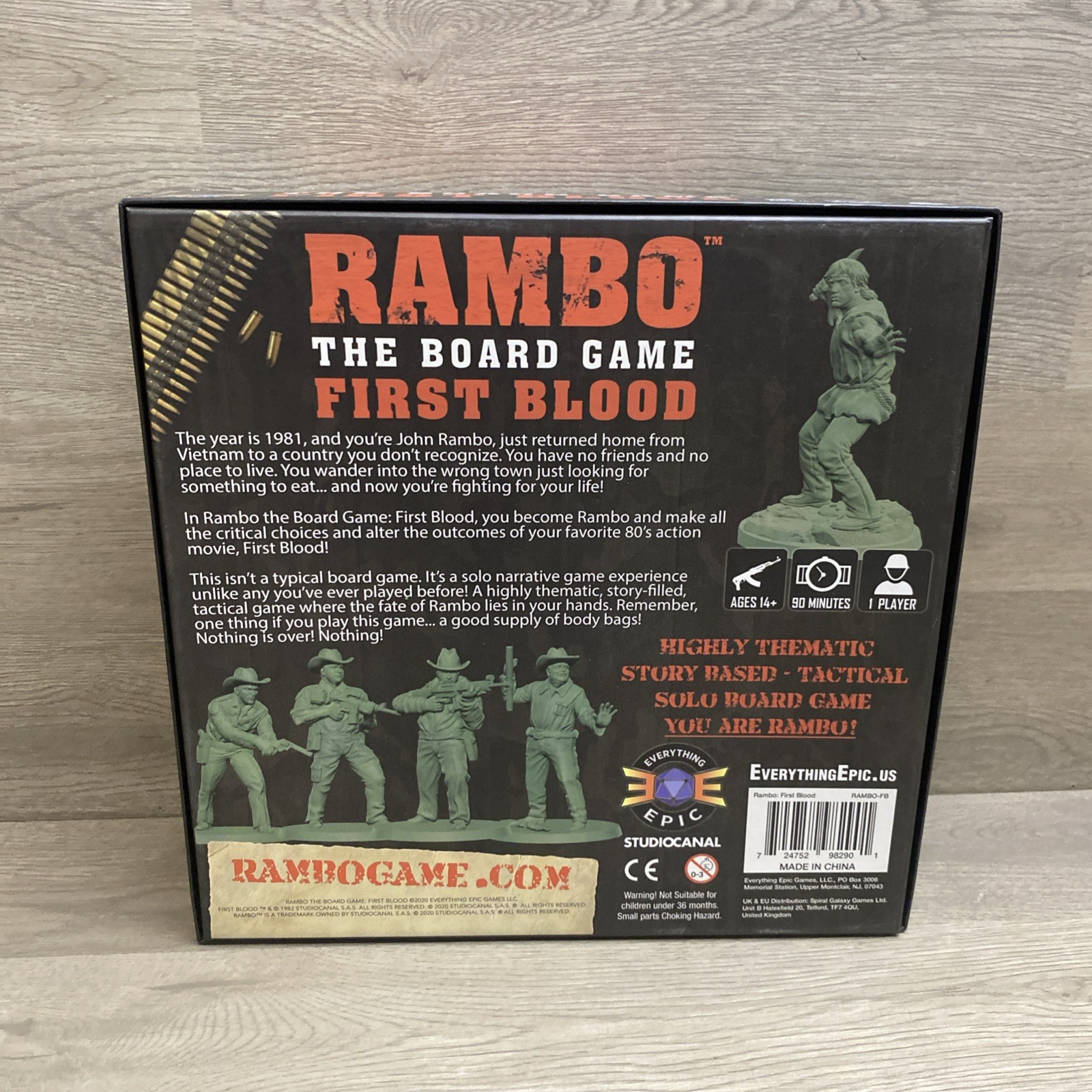 Everything Epic Board Game Rambo – The Board Game – First Blood Box EX/NM