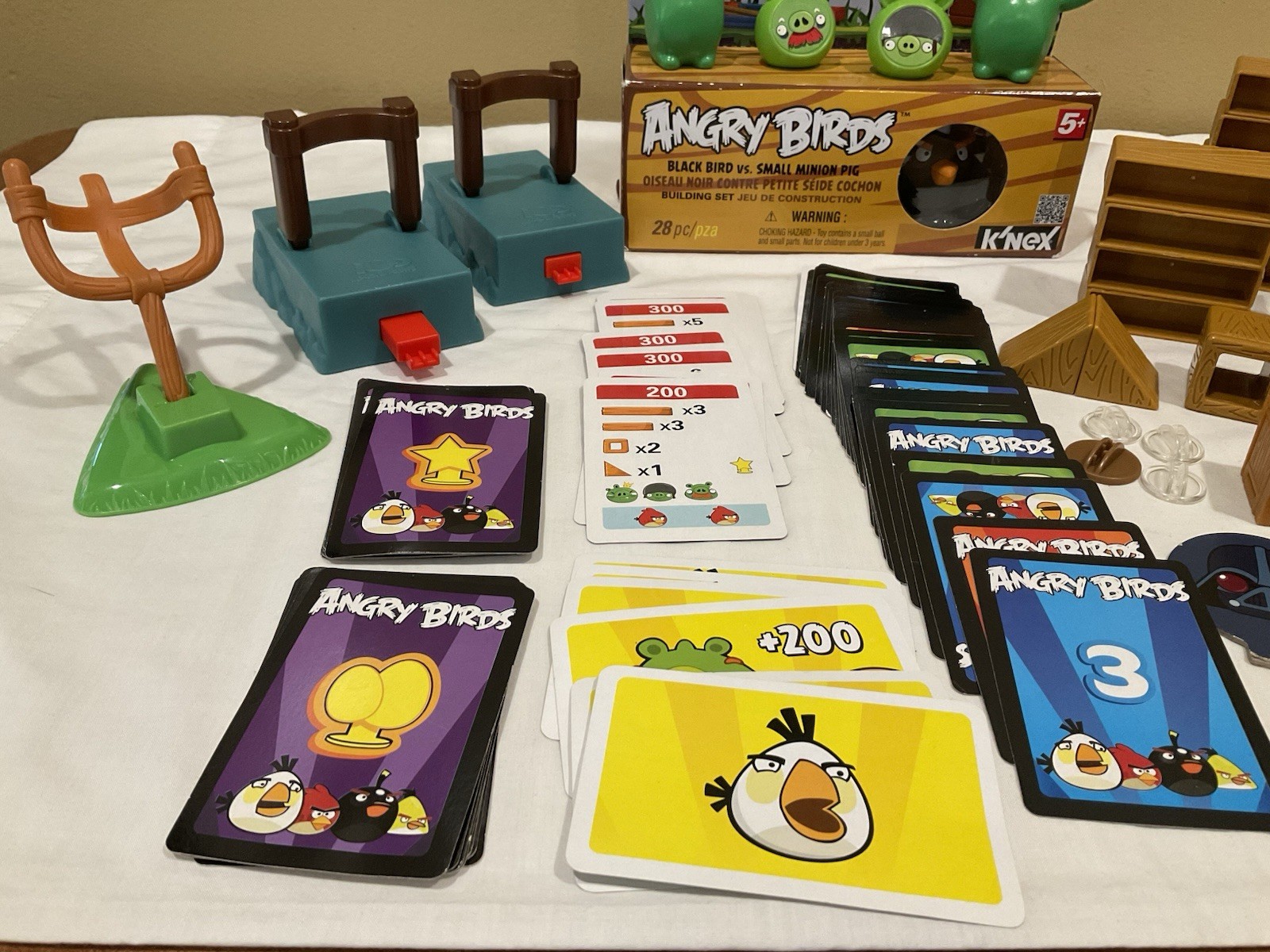 Angry Birds Mega Fling Blocks Cards Figures Shooters Replacement Pieces Lot