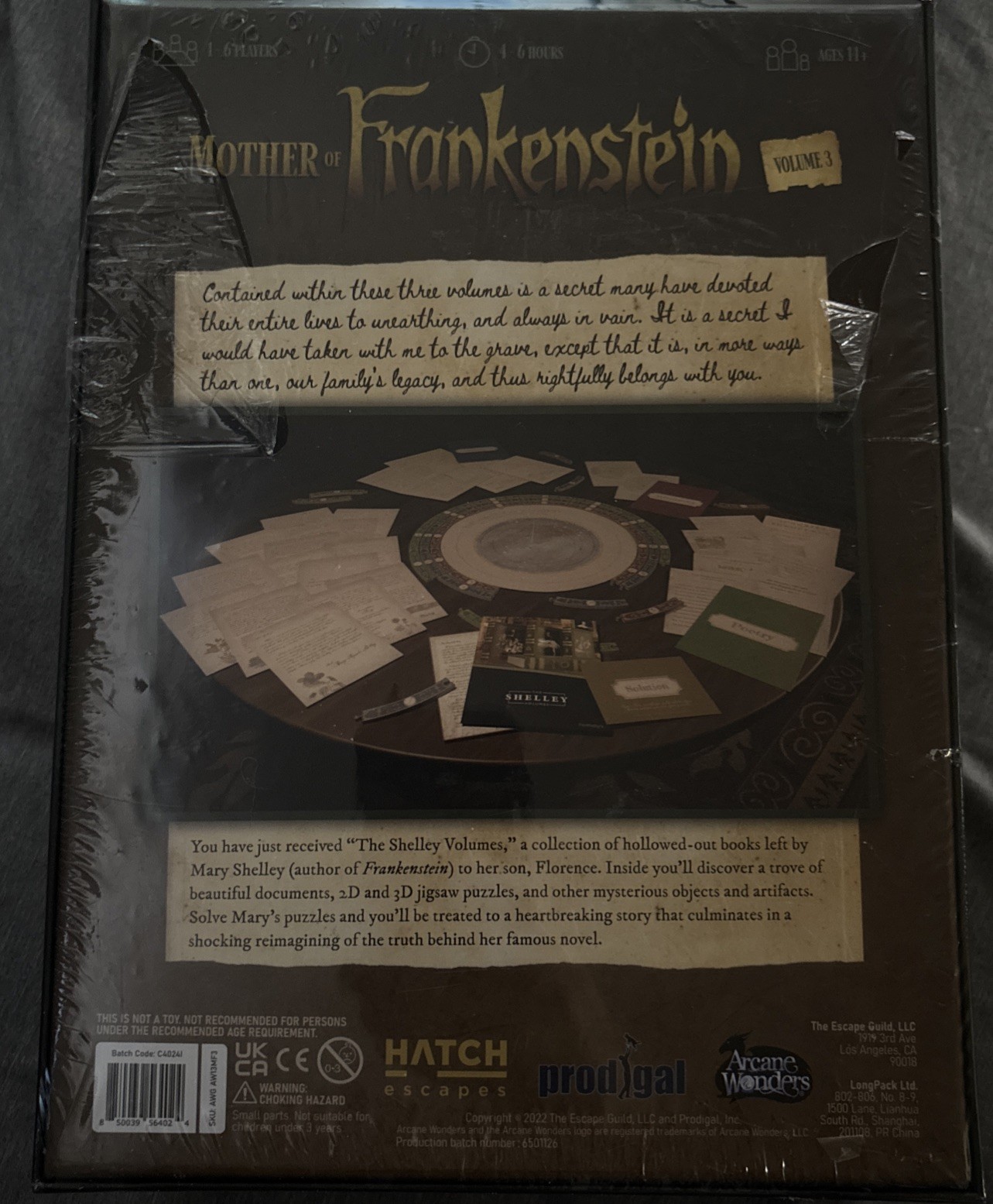 Mother of Frankenstein Volume 3 by Arcane Wonders (Plastic Torn On Back) Unused
