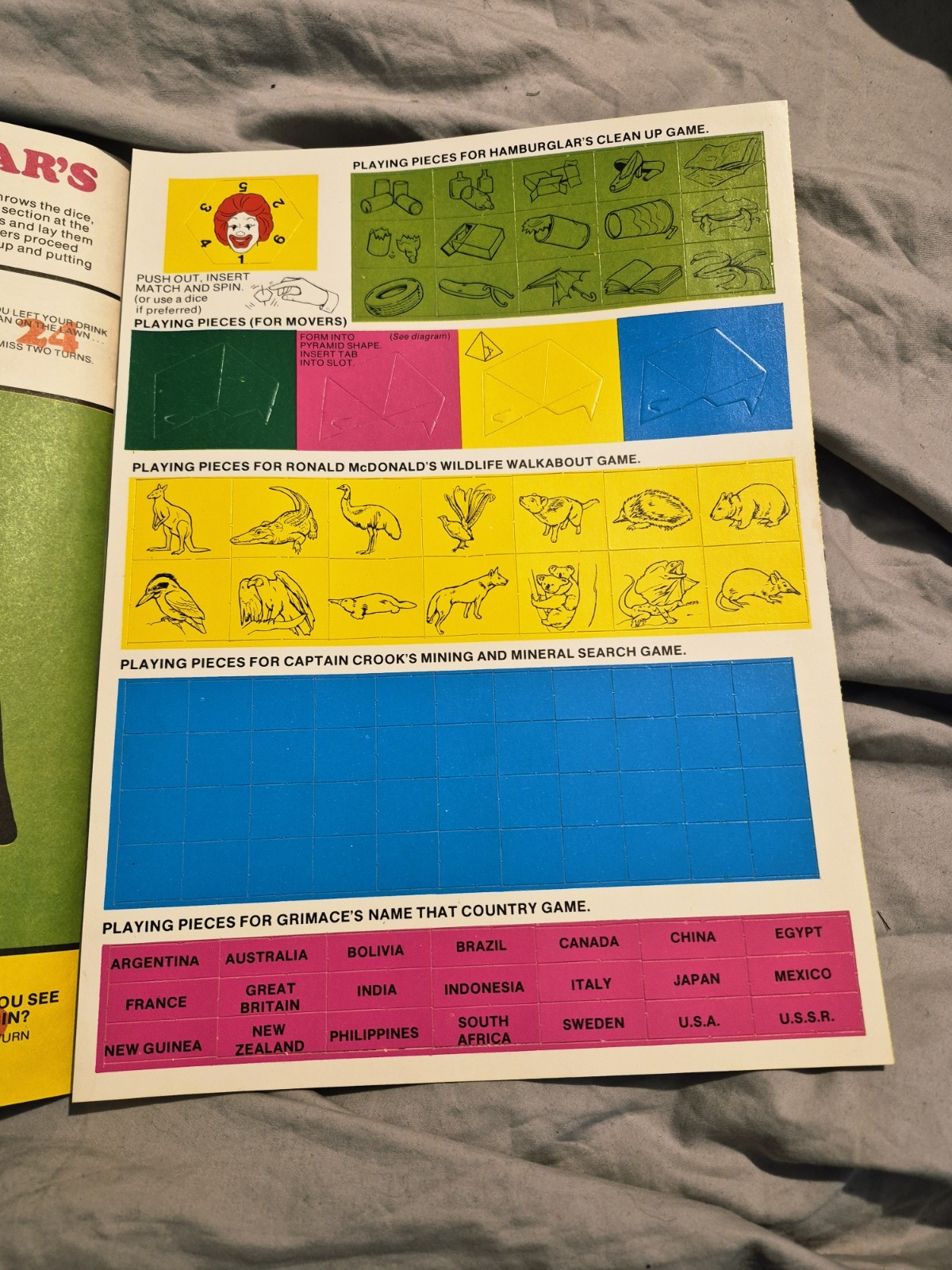 McDonald’s Vintage 1978 Ronald McDonald Friends Games Book Australia 2+ Players