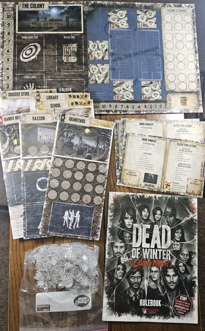 DEAD OF WINTER THE LONG NIGHT BOARD GAME PLAID HAT GAMES W Wood Organizer