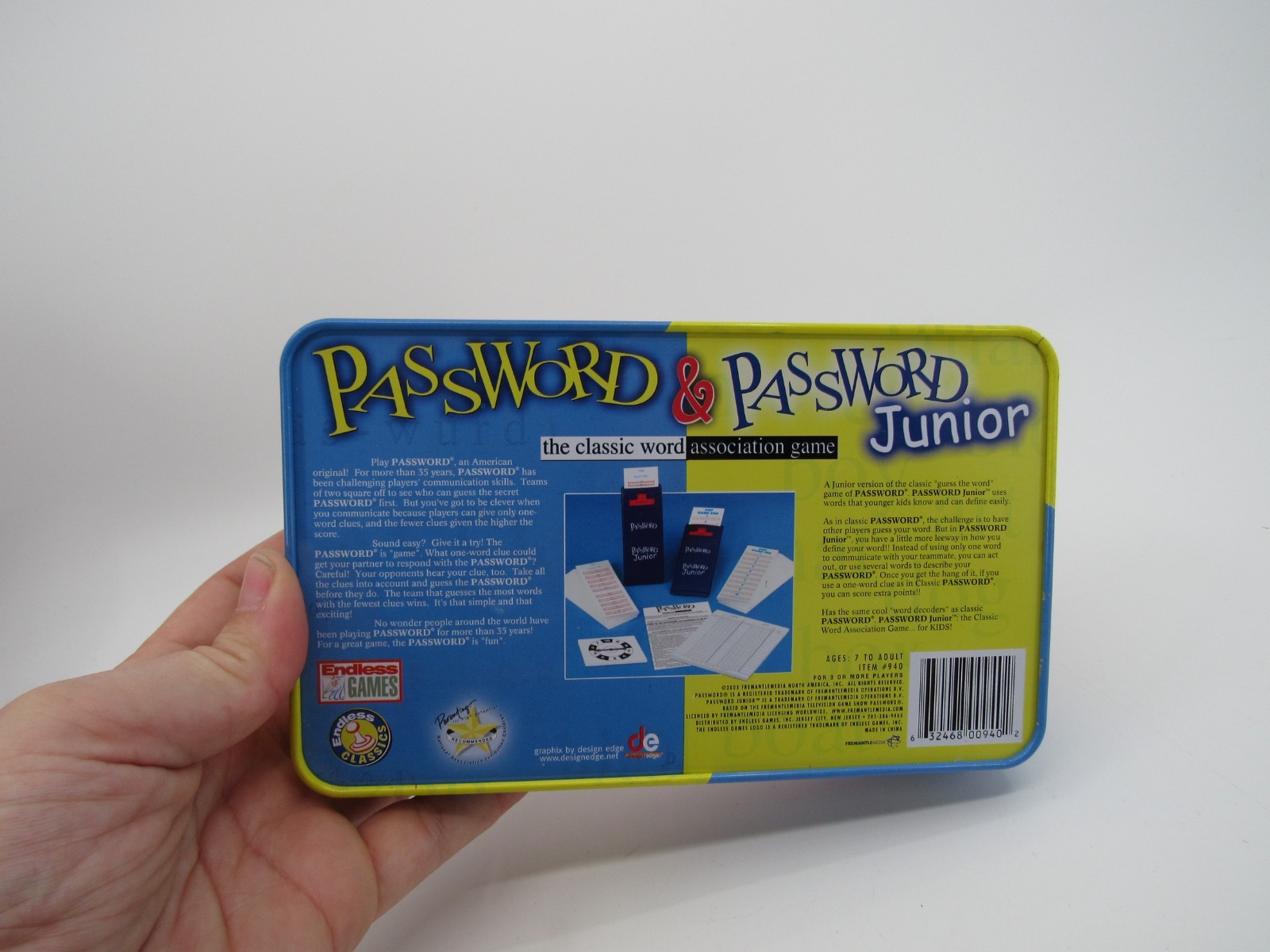 Password & Junior Combo Tin Board Game Word Association Endless Games Complete