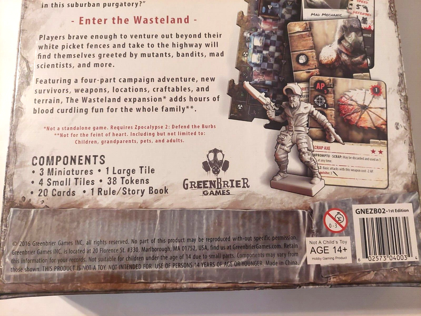Zpocalypse 2 Defend the Burbs Wasteland Expansion to Zpocalypse Age 14 and up