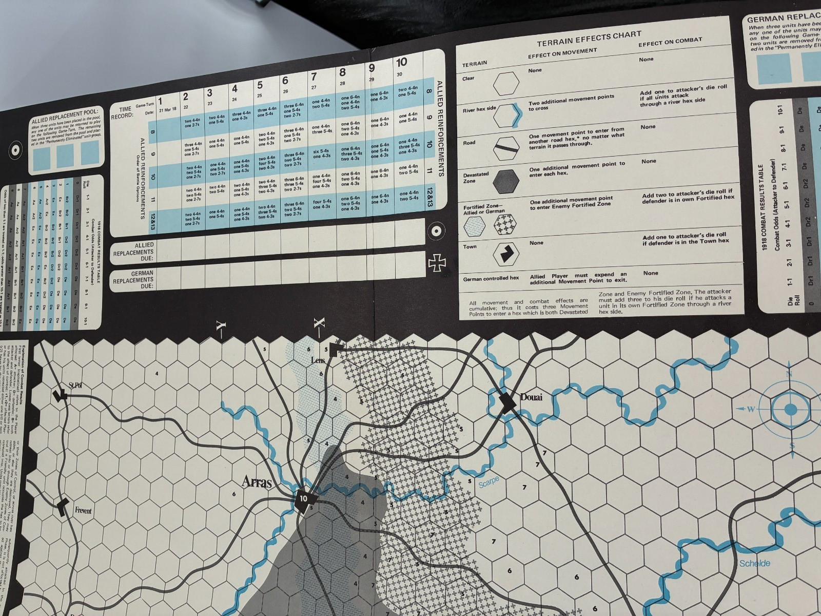 SPI 1918 WW1 Operation Michel Military Historical Simulation Strategy Game 1971
