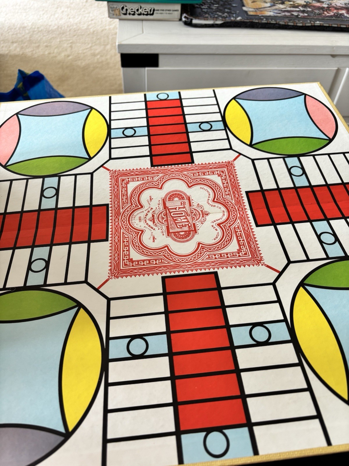 Vintage 1964 Parcheesi Board Game Gold Seal Edition Complete