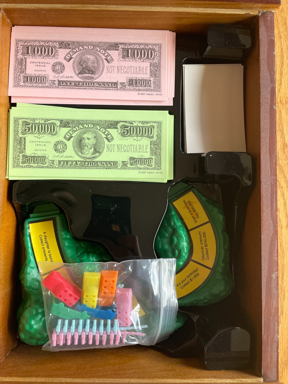 The Game of Life Vintage Bookshelf Game Collection Wooden Box Edition COMPLETE
