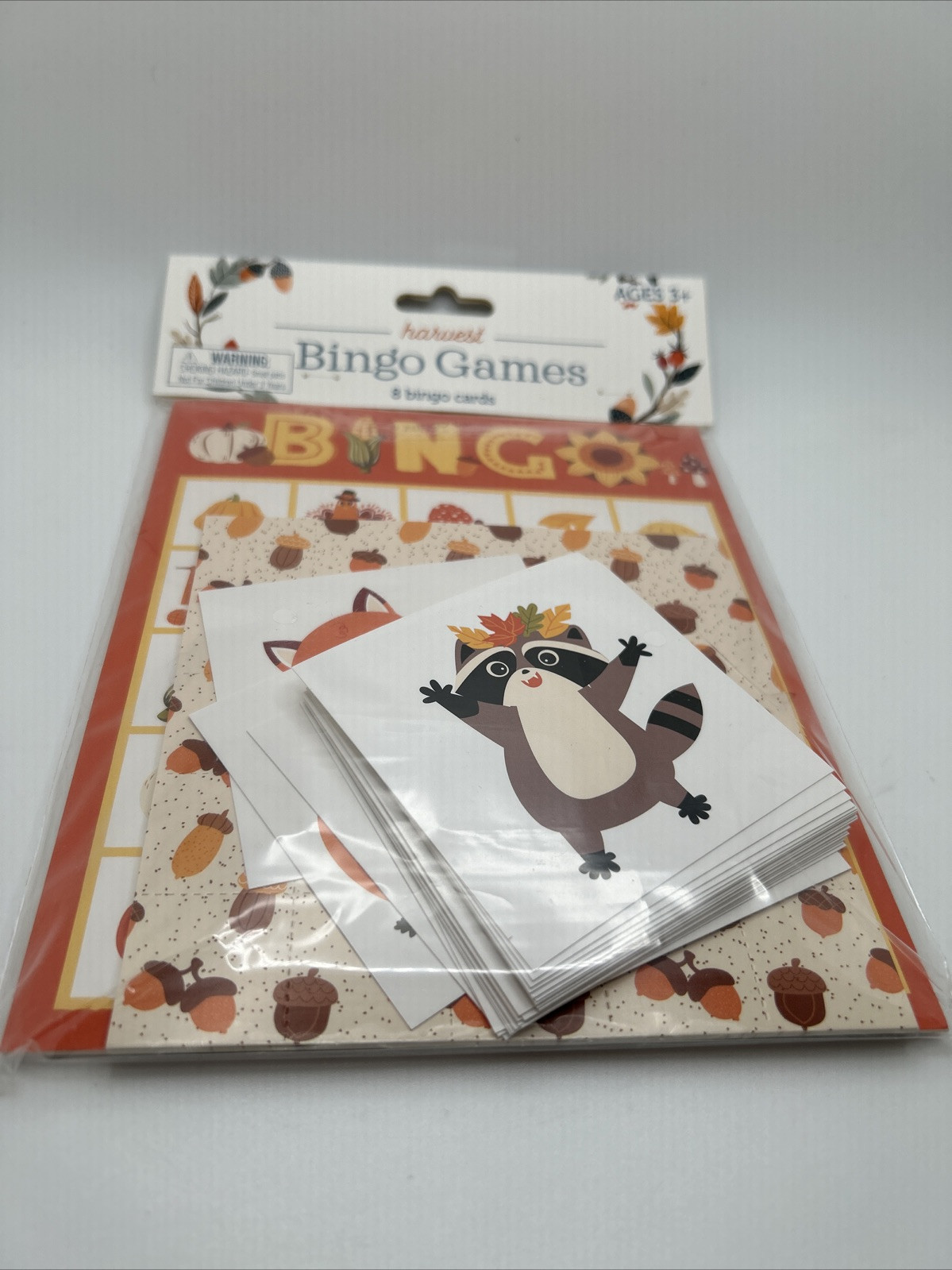 Harvest Bingo Game Thanksgiving Party Activity School Daycare Class Pack Of 8