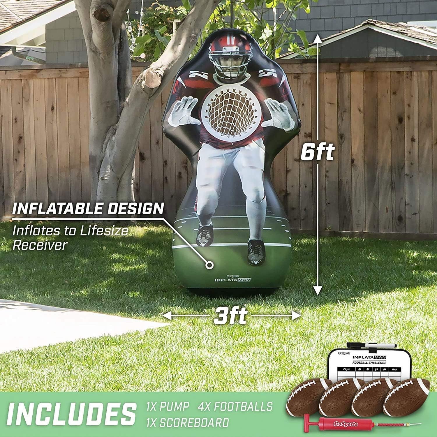 Portable Inflatable Football Challenge with Scoreboard – Perfect for Parties