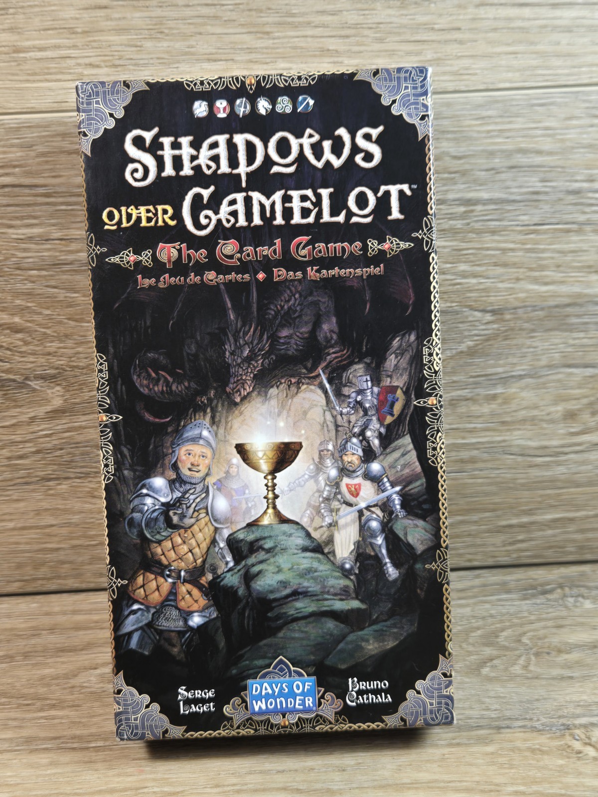 SHADOWS OVER CAMELOT The Card Game Days of Wonder + Bonus Cards Unpunched Pieces