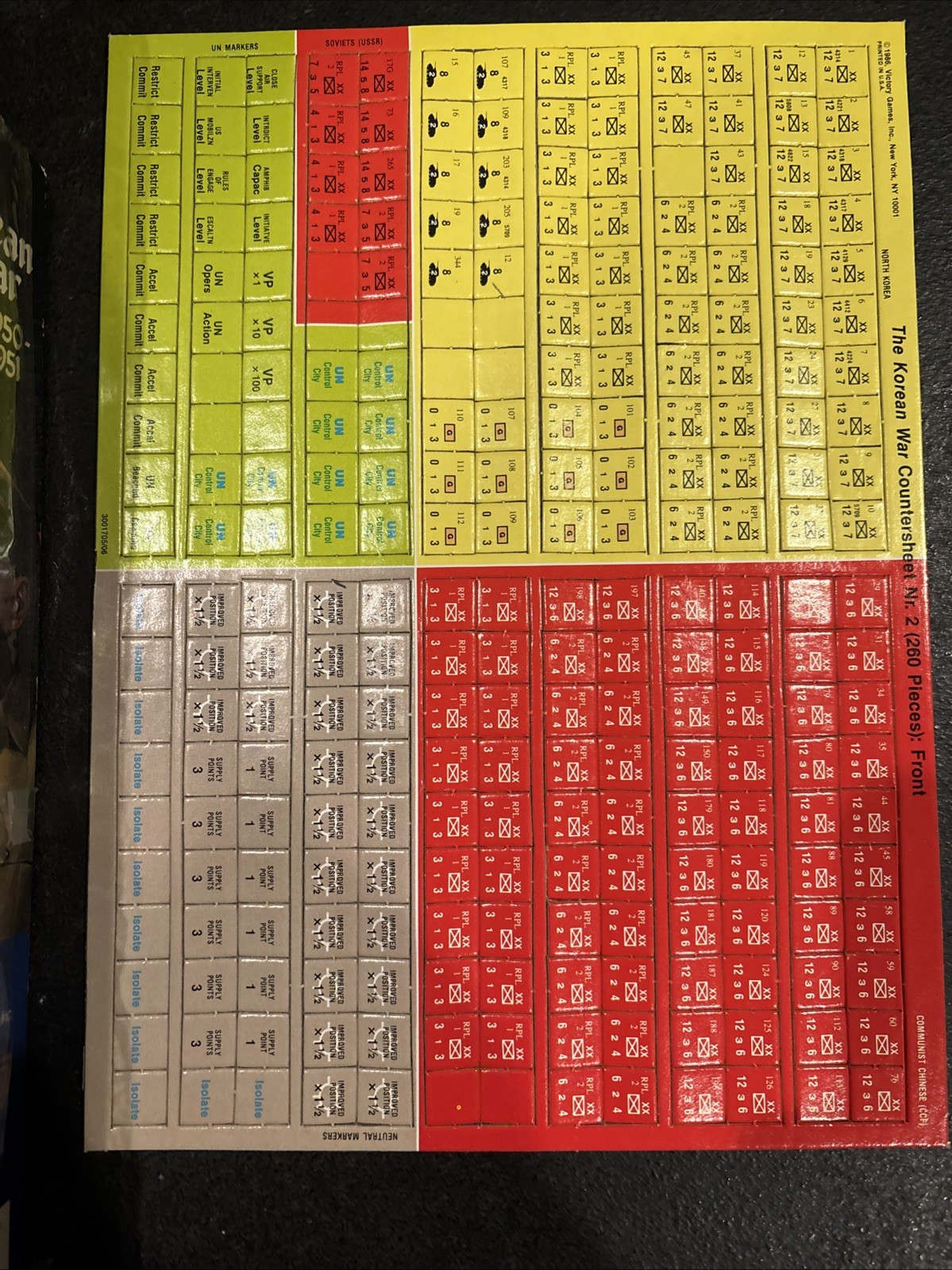 THE KOREAN WAR – VICTORY GAMES – UNPUNCHED, 30017,
