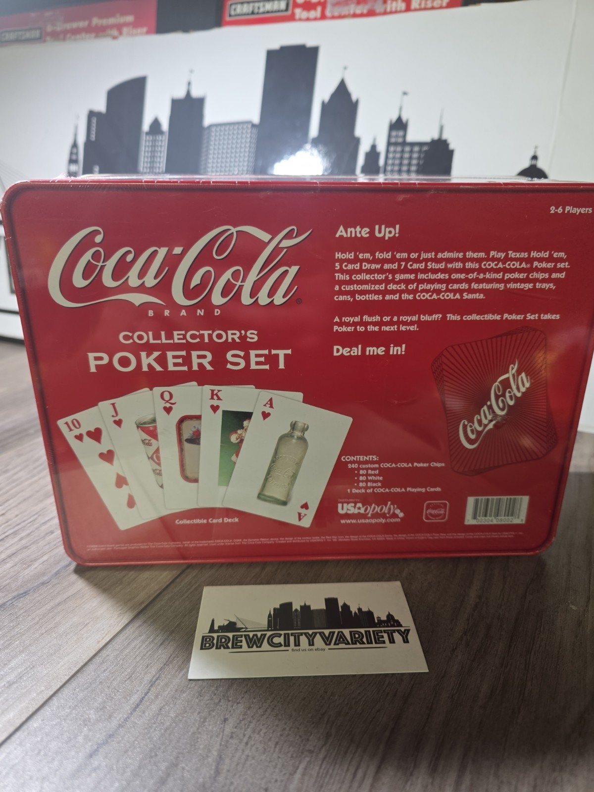 COCA-COLA COLLECTOR’S POKER SET IN TIN BOX- 2004 – EXCELLENT CONDITION