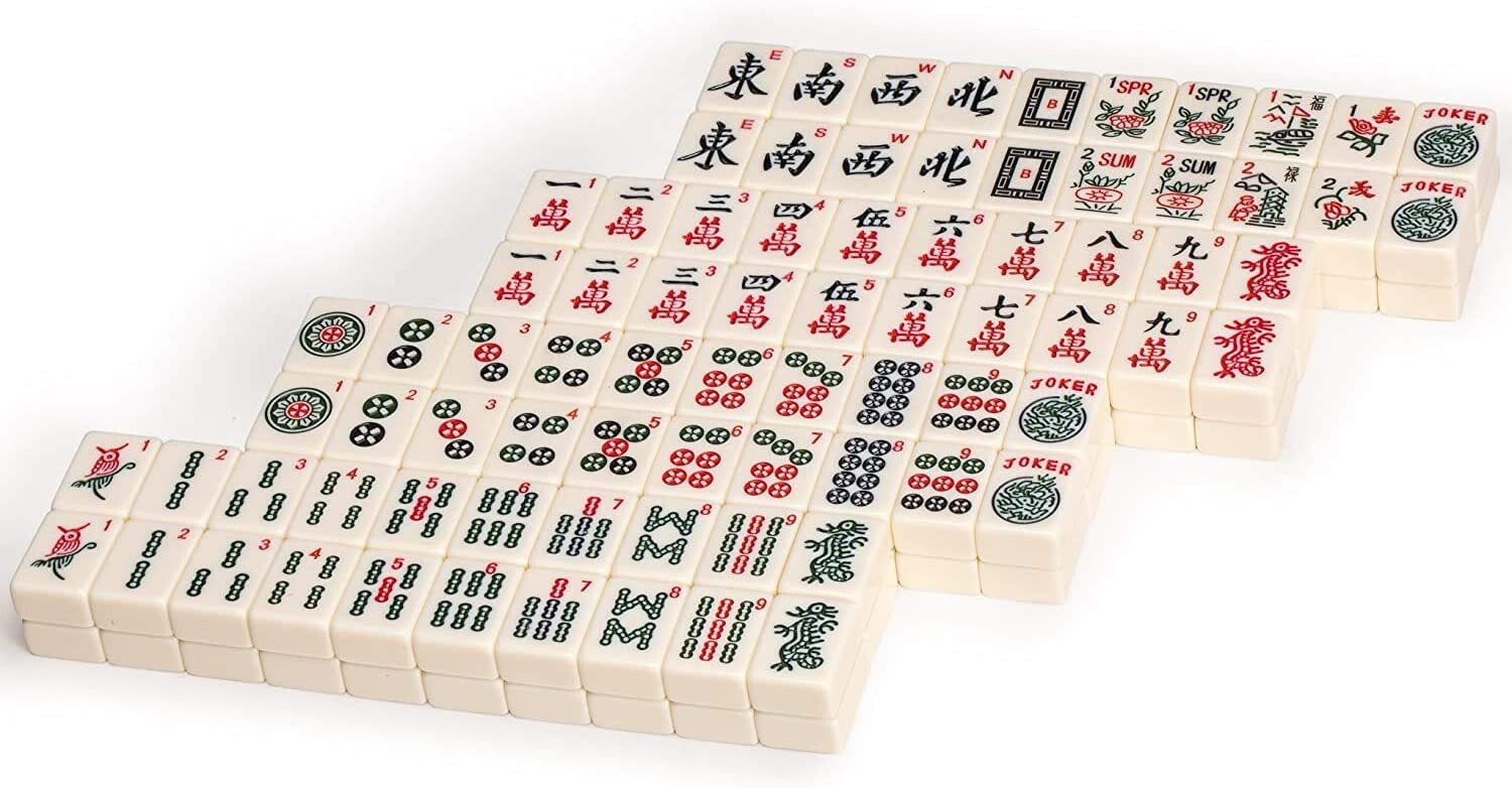 Western Style ,American Mahjong Tiles Only – The Classic (B Type), Set of 166 Pc