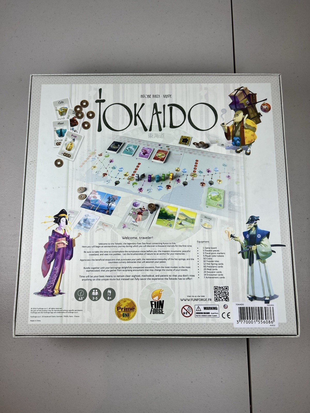 Tokaido Board Game Fun Forge 2012 COMPLETE Excellent