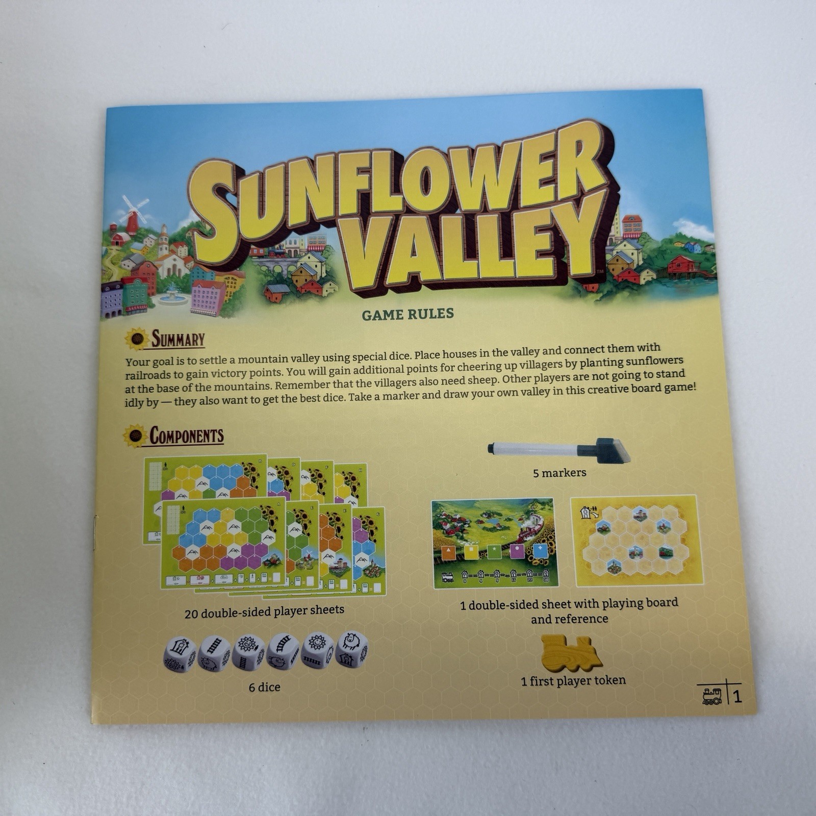 Playroom Wouter Van Strien’s Sunflower Valley Family Board Game Ages 8+