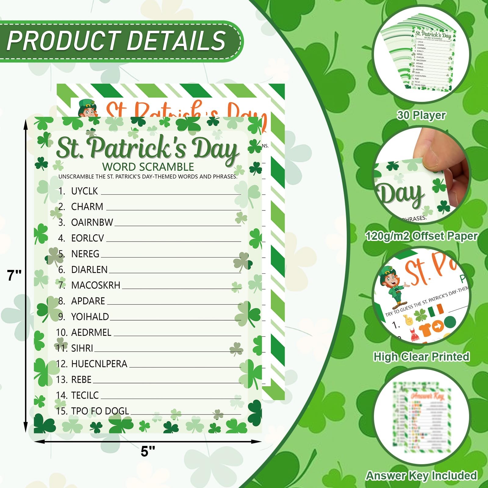 St. Patrick’s Day Party Games for Adults Family Office Large Groups, Saint Patri