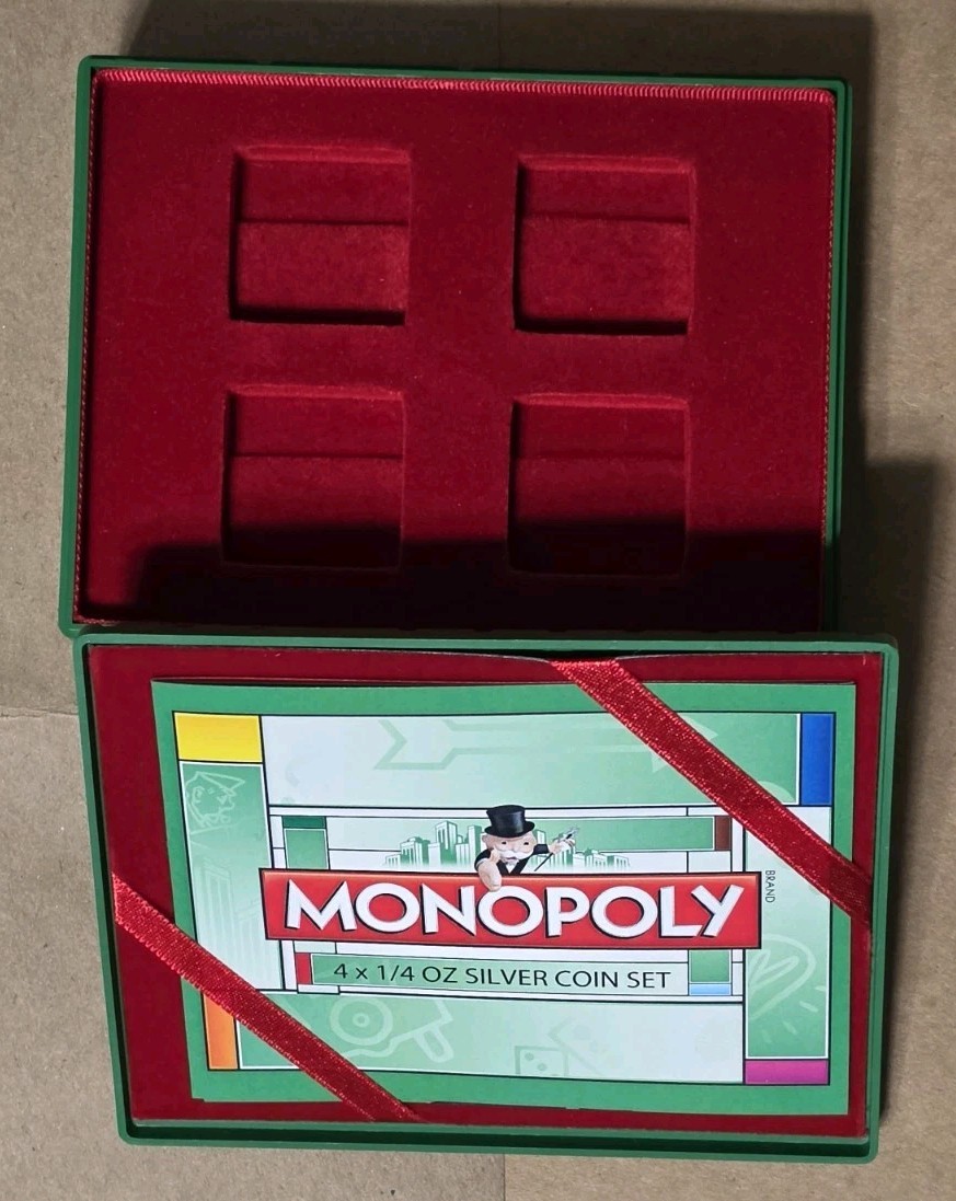 2013 Niue $1 Monopoly 4 coin Set /w House (OGP + COA) 999 SILVER COIN GO – JAIL