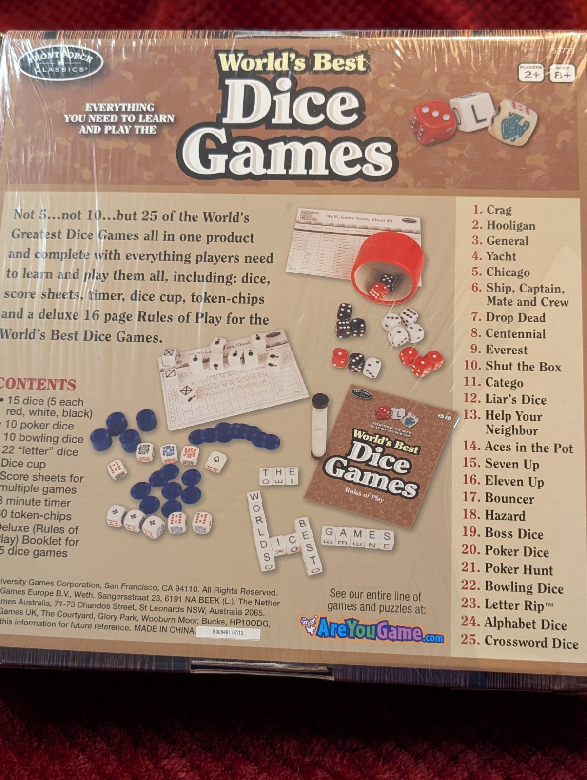World’s Best Dice Games By Front Porch Classics 25 Dice Games NIB Sealed