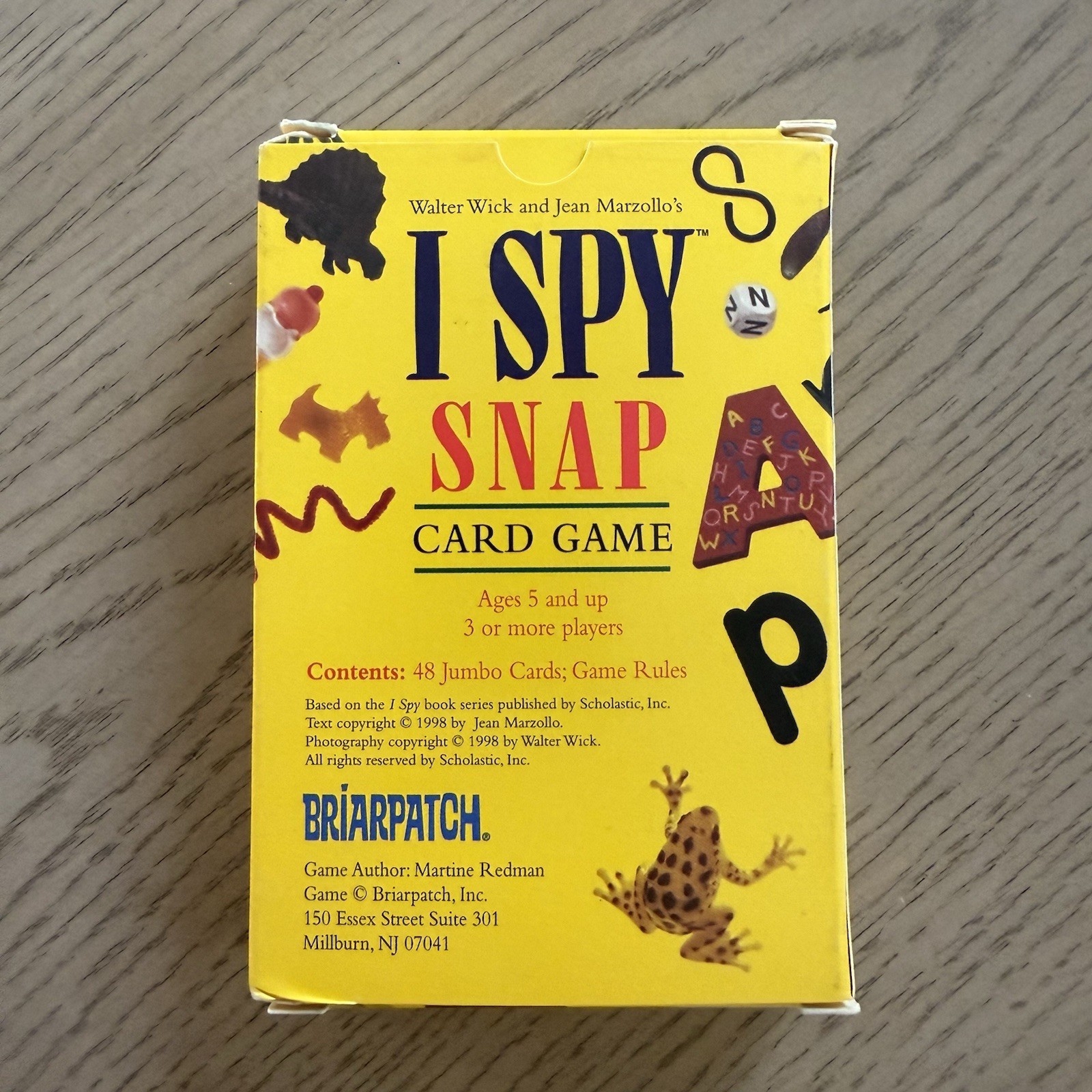 I Spy Snap Card Game Briarpatch 1998 Ages 5 and Up