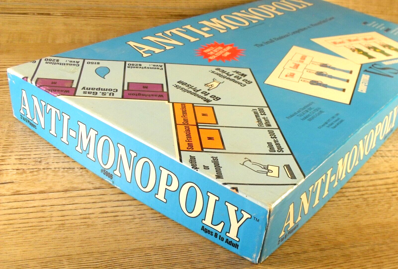 1989 Anti-Monopoly Game by Talicor Complete Excellent Condition FREE SHIPPING!