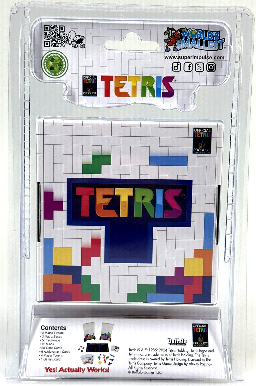 World’s Smallest TETRIS Head to Head 2 Player Strategy Game Toy Miniature