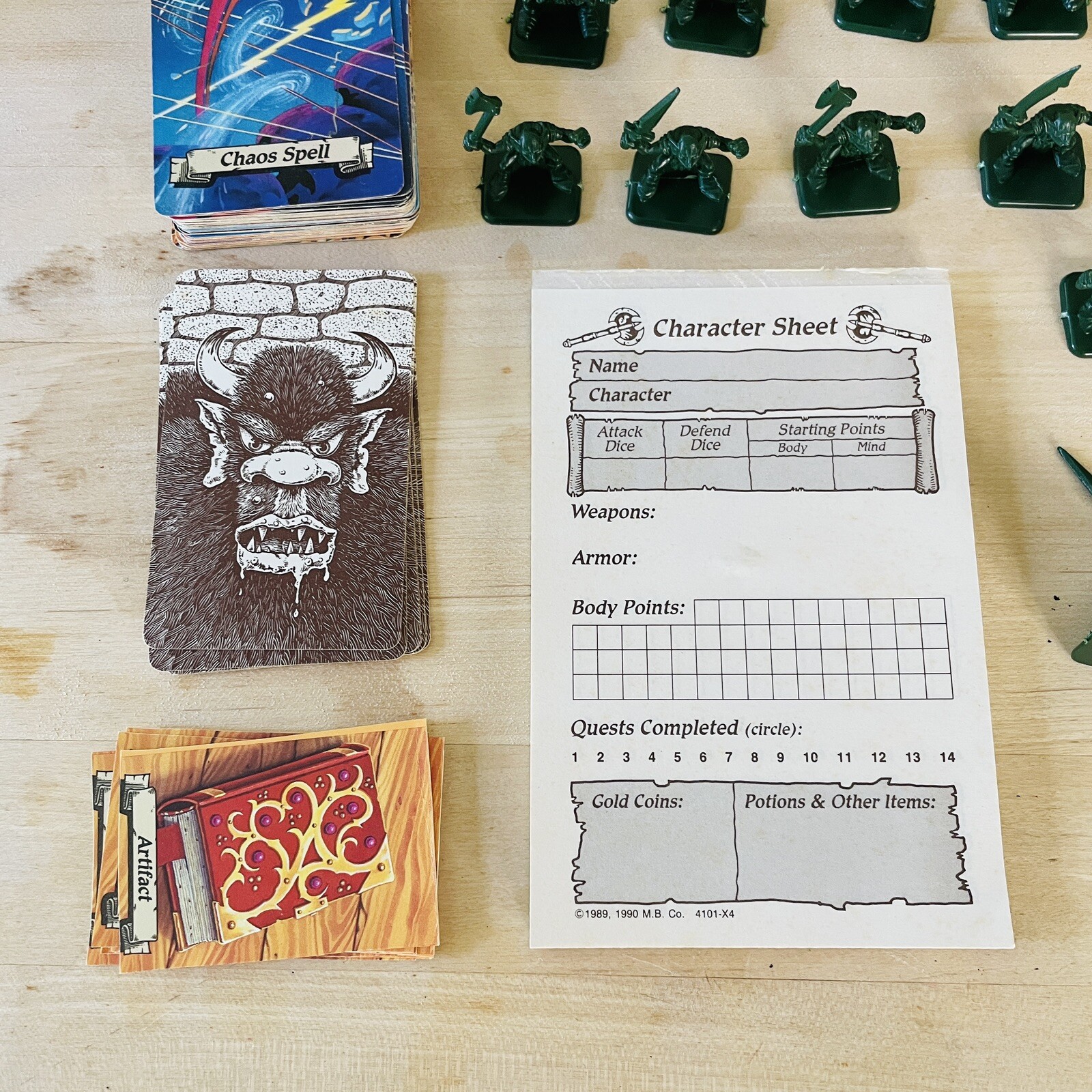 1990 Hero Quest & Kellar’s Keep Quest Pack • Milton-Bradley • Fantasy Board Game