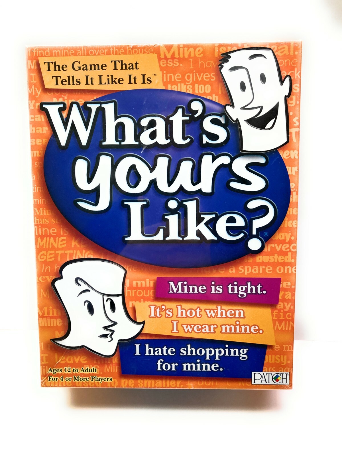 WHAT’S YOURS LIKE? – Patch Family & Party Board Card Game – 2007 New, Sealed