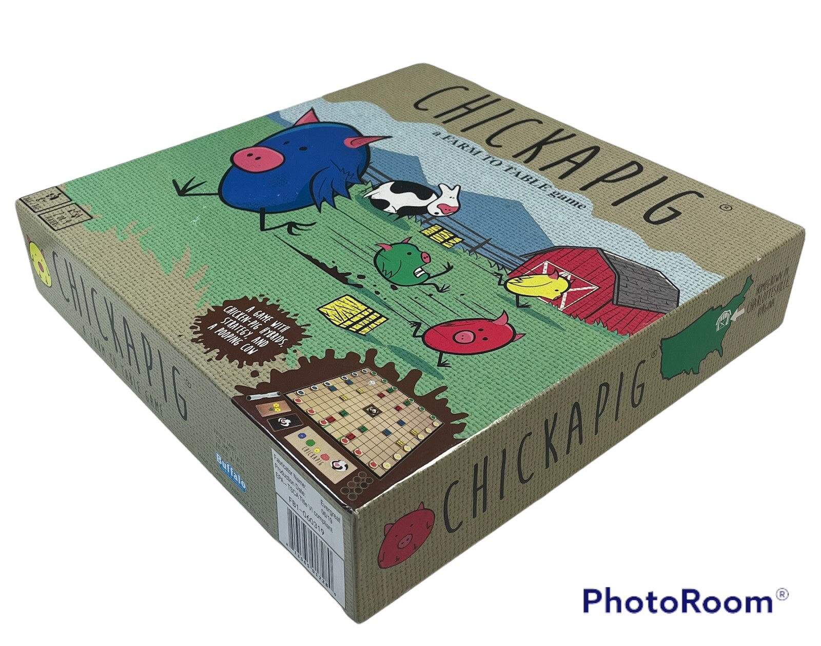 Chickapig Board Game Complete Strategy Family Game Chicken Pig Poop 2-4 Players