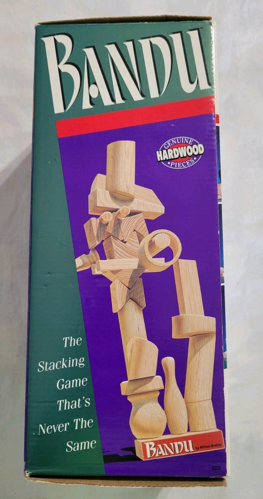 Bandu Stacking Game Hardwood Pieces 1993 Milton Bradley Missing 1 WoodPiece READ