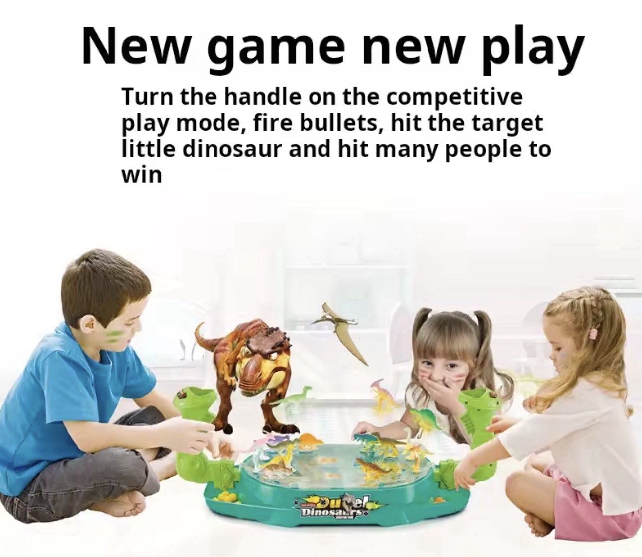 New Children’s Two-Player Battle Catapult Dinosaur Game Toy Christmas Gift Kids