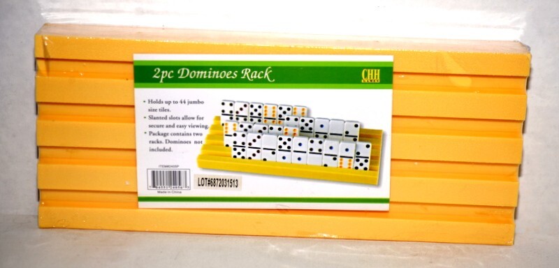 CHH Games Plastic Domino Racks Tile Holder – Set of 2 -Holds 44 Jumbo Size Tiles