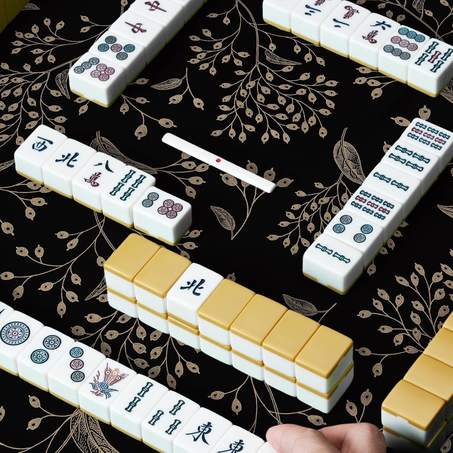 Durable Mahjong Table Cover with Unique Design Premium Mahjong Game Mat